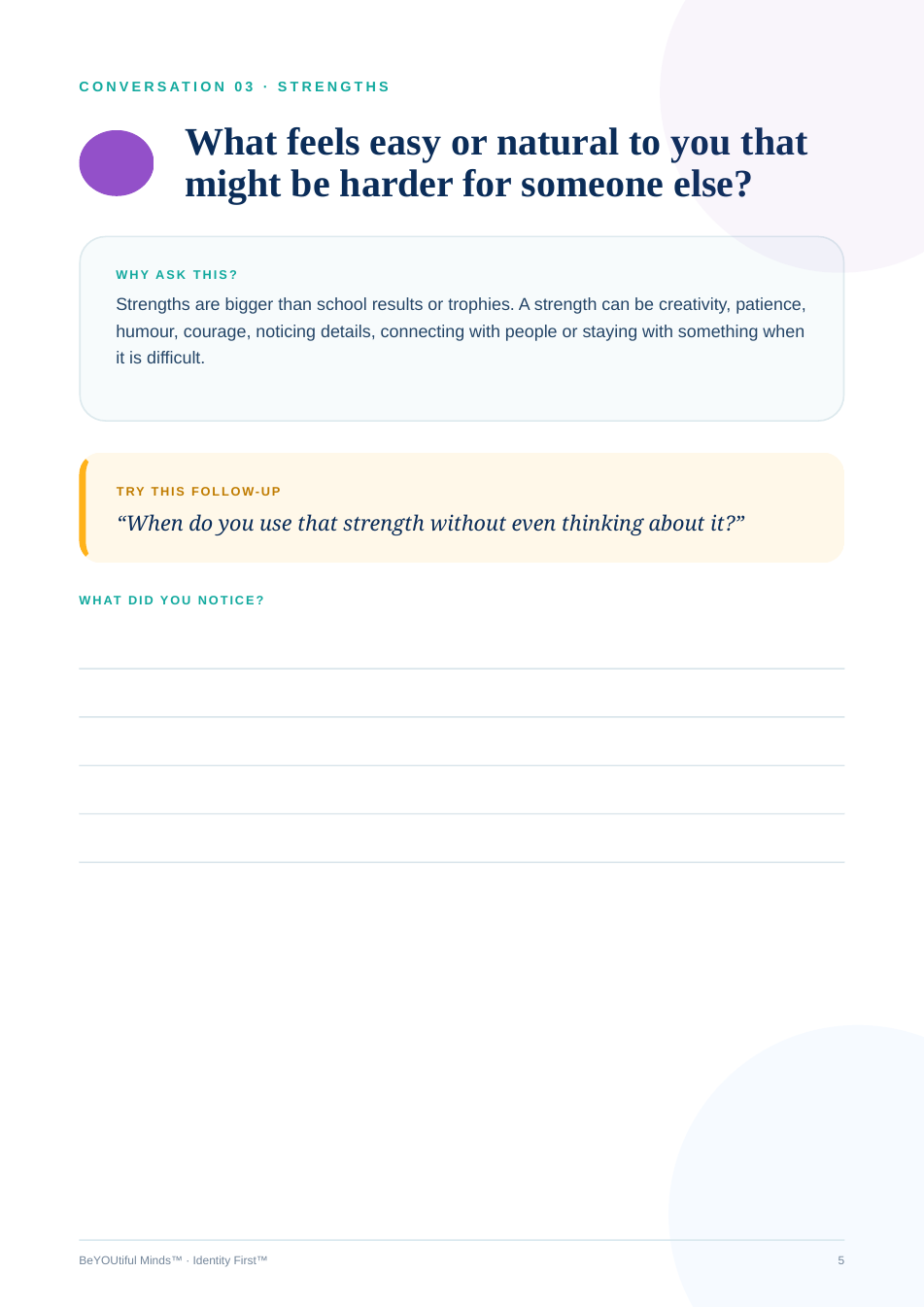 Inner Compass Guide sample page